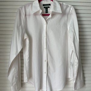 Ralph Lauren white button down, size M